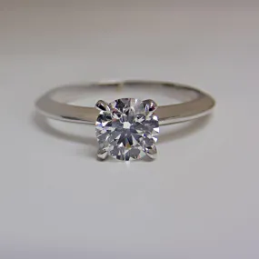 1 carat Round Lab Grown Diamond Engagement Ring