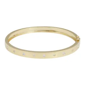 14K Diamond Bangle Bracelet