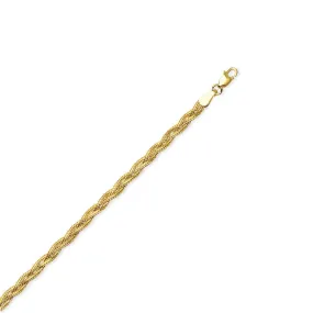 14K Gold Braided Foxtail Chain Anklet