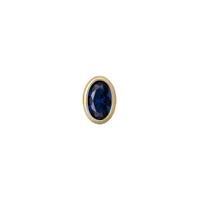 14k Skinny Silver Fancy Blue Oval (yellow)