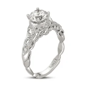 18K White Gold Diamond Engagement Ring