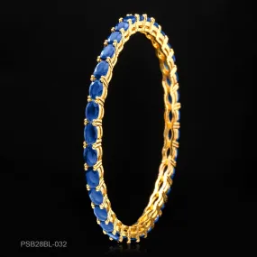 24ct Heavy Gold Plated Stone Bangle PSB28BL-032