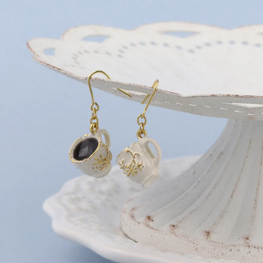 Coffee Cup Drop Earrings