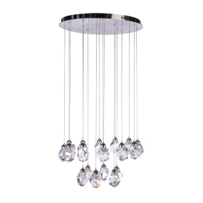 Euclid 18 Light LED Chandelier - Polished Nickel