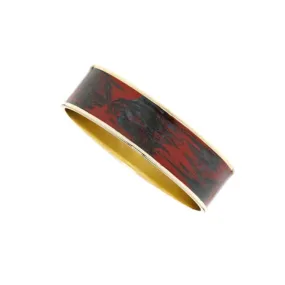 Goldtone Red Mix Bangle Bracelet