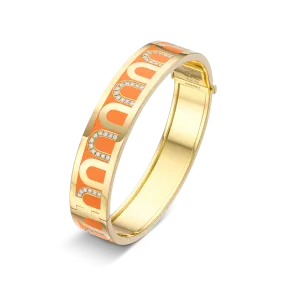 L’Arc de DAVIDOR Bangle GM, 18k Yellow Gold with Lacquered Ceramic and Colonnato Diamonds