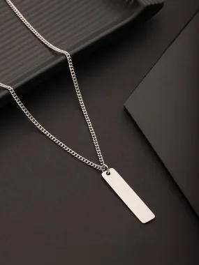 Men Silver-Toned Silver-Plated Necklace