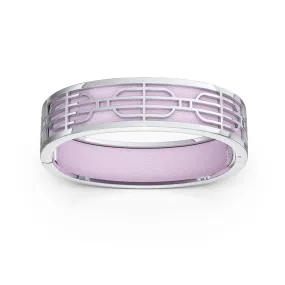 Nanyang Dream Bangle - Frangipani Pink - Sterling Silver