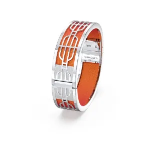 Nanyang Dream Bangle - Sunset Orange - Sterling Silver