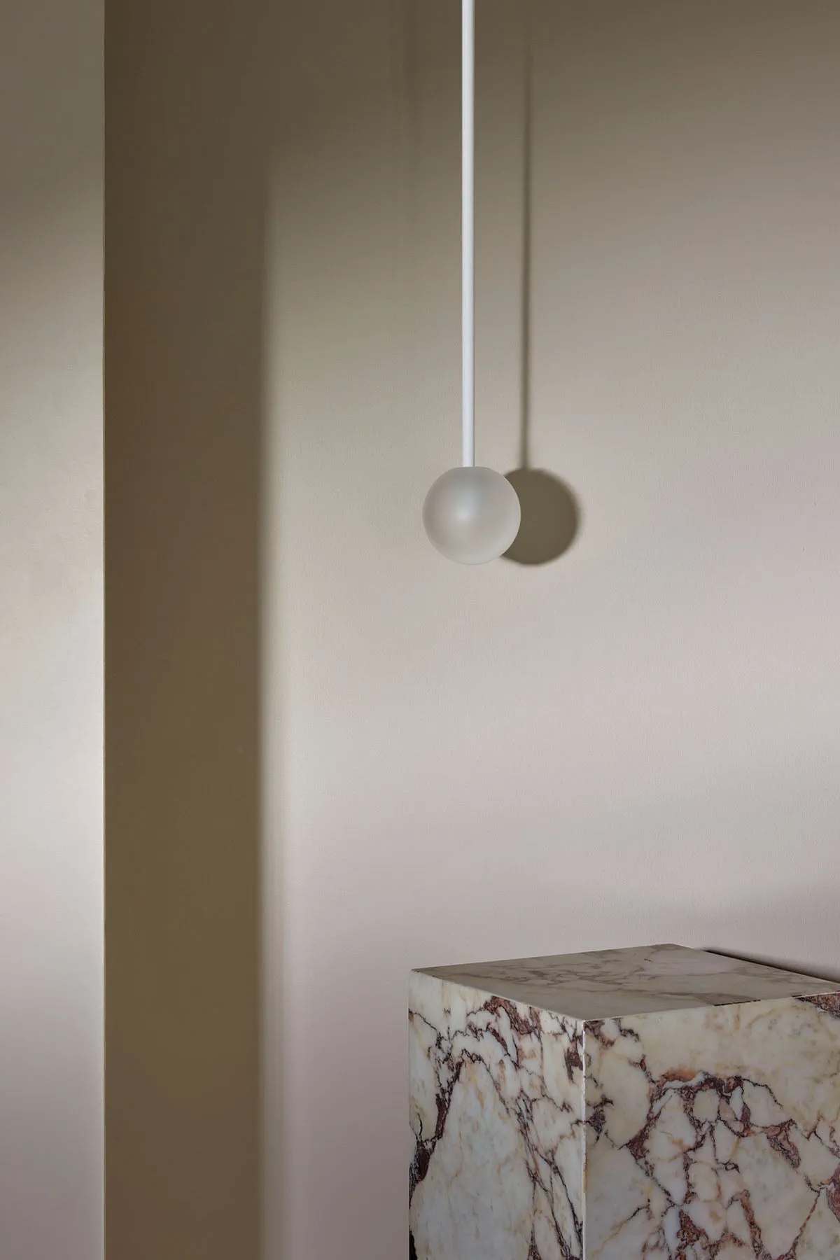 Orb Pendant Light, Small - Solid Rod