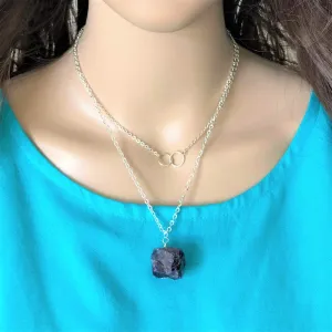 Raw Amethyst Stone Layered Necklace