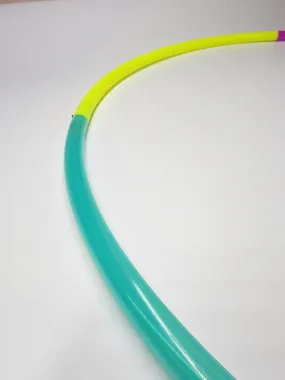 UV Yellow, Translucent Teal, and UV Fuschia 4 Piece Sectional Hoop